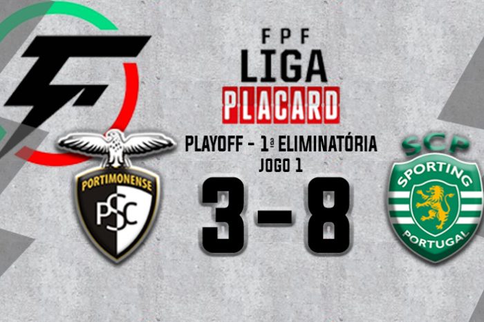 Liga Placard play-off de campeão - quartos-de-final - 1º jogo: Portimonense SC. 3-8 Sporting CP.
